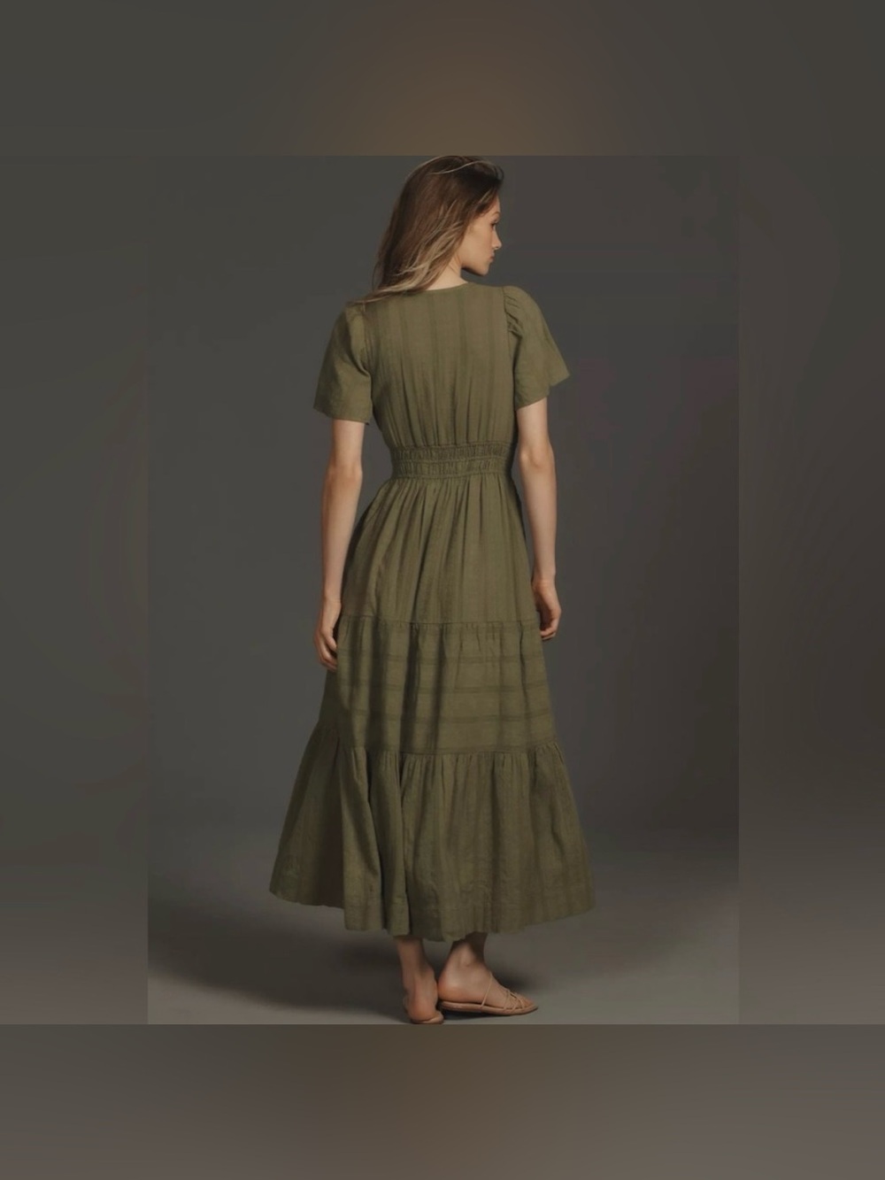 Anthropologie Somerset Maxi Dress Green size 1X Women’s - Picture 2 of 7